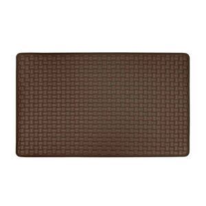 Embossed Leather-Like Anti-Fatigue Mat, 20" x 39", Espresso